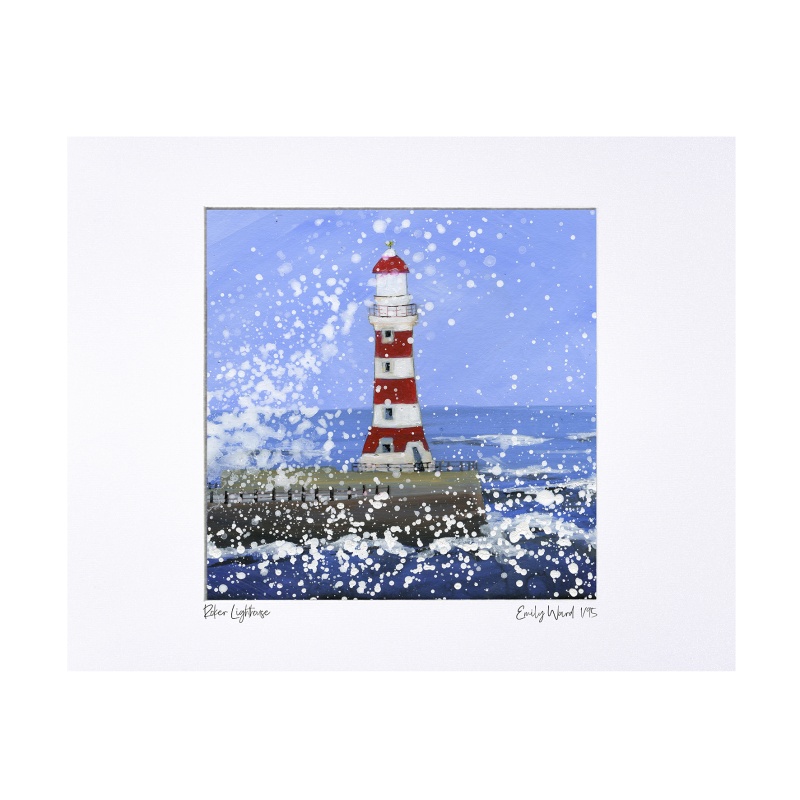 Roker Lighthouse Limited Edition Print with Mount